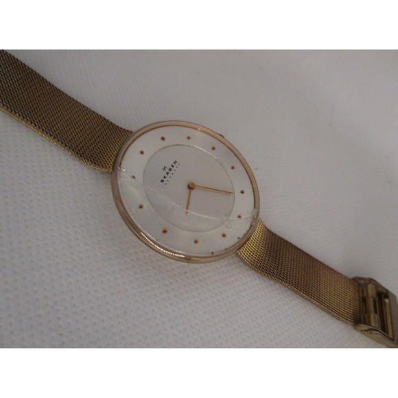 Skagen SKW2142 Gitte Rose-tone Stainless Steel Mesh Watch LOT OF 2 -PARTS/REPAIR main image 6